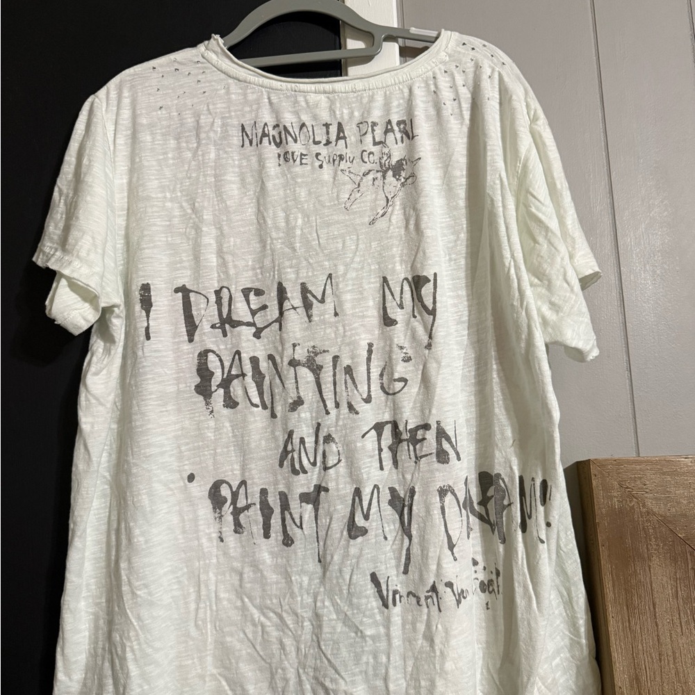 Magnolia Pearl Floral Short Sleeve Tee - Pink and Green - Picture 3 of 3